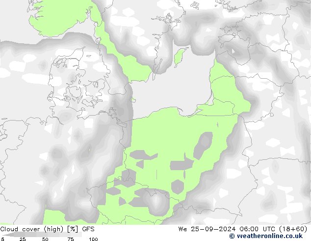 nuvens (high) GFS Qua 25.09.2024 06 UTC