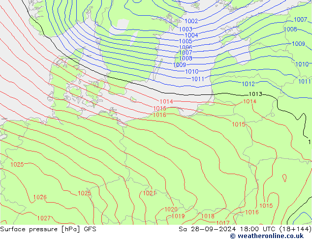 GFS: za 28.09.2024 18 UTC