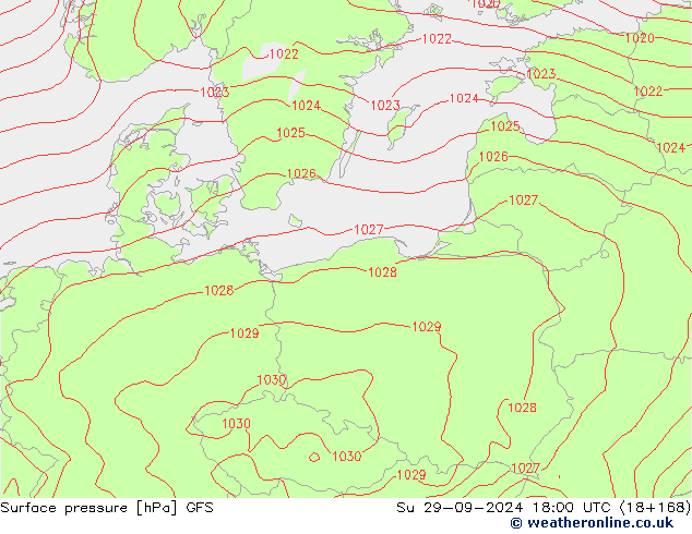 GFS: Paz 29.09.2024 18 UTC