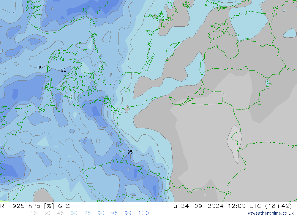 RV 925 hPa GFS di 24.09.2024 12 UTC