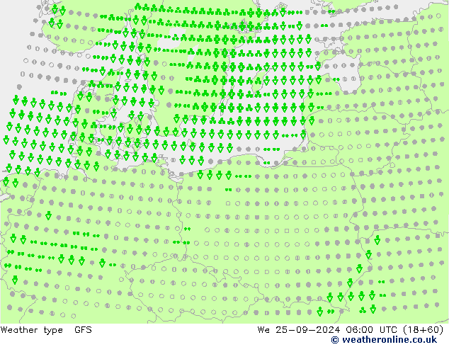 Yağış Türü GFS Çar 25.09.2024 06 UTC