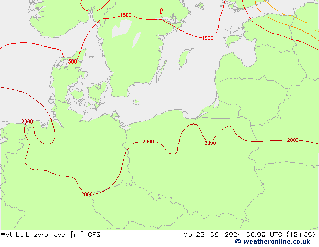 Theta-W Sıfır Seviyesi GFS Pzt 23.09.2024 00 UTC