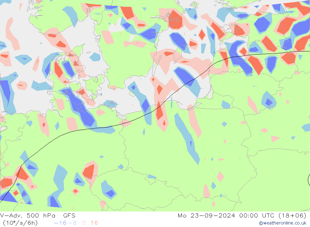 V-Adv. 500 hPa GFS Mo 23.09.2024 00 UTC