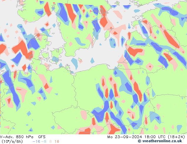 V-Adv. 850 hPa GFS Mo 23.09.2024 18 UTC