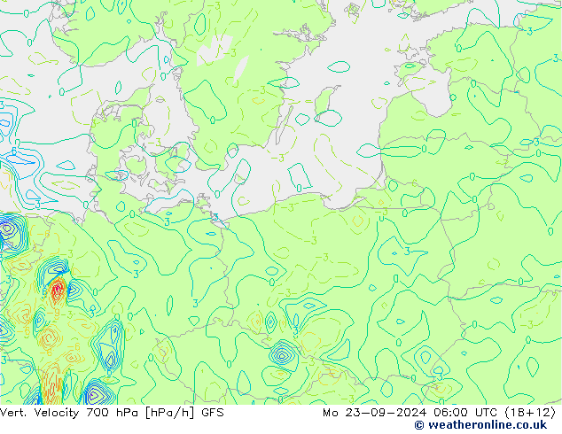 Vert. Velocity 700 hPa GFS Mo 23.09.2024 06 UTC