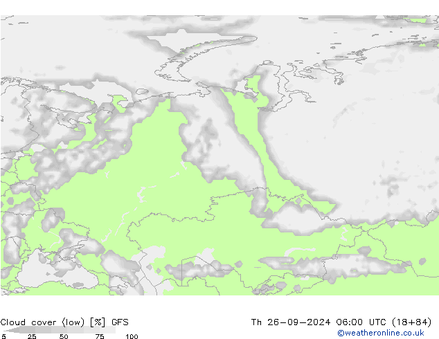 nuvens (baixo) GFS Qui 26.09.2024 06 UTC