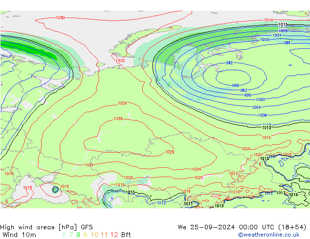 Sturmfelder GFS Mi 25.09.2024 00 UTC