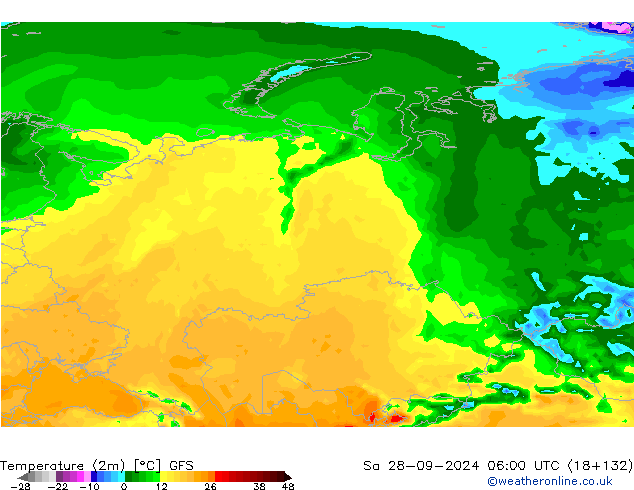 Temperature (2m) GFS September 2024