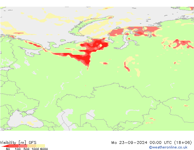 Zicht GFS ma 23.09.2024 00 UTC