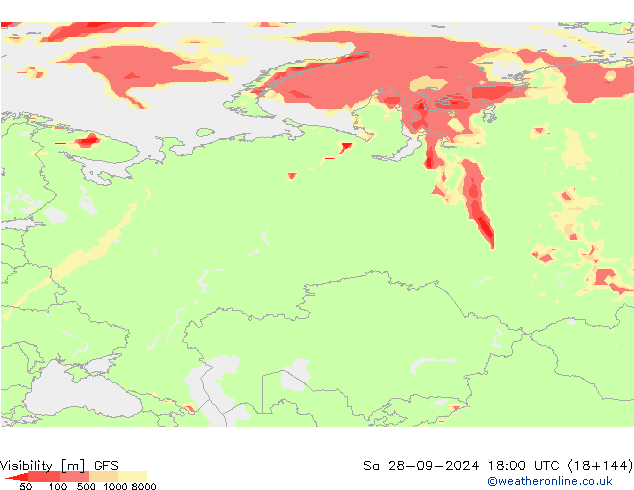 widzialność GFS so. 28.09.2024 18 UTC