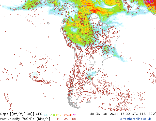 Cape GFS Seg 30.09.2024 18 UTC