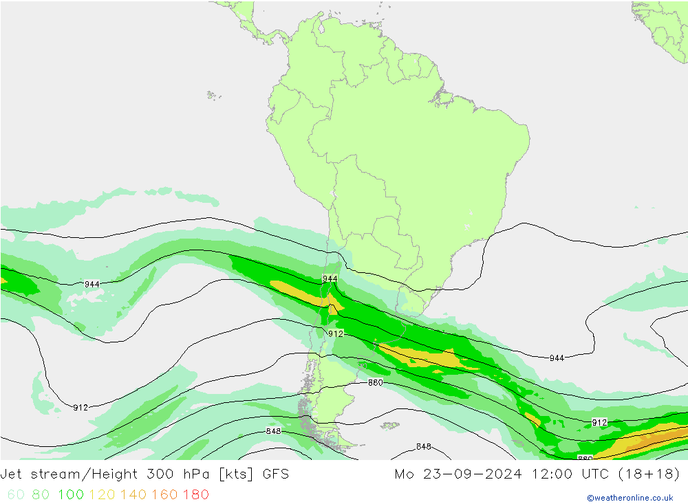 Straalstroom GFS ma 23.09.2024 12 UTC