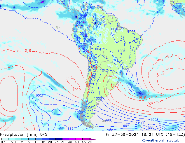 Niederschlag GFS Fr 27.09.2024 21 UTC