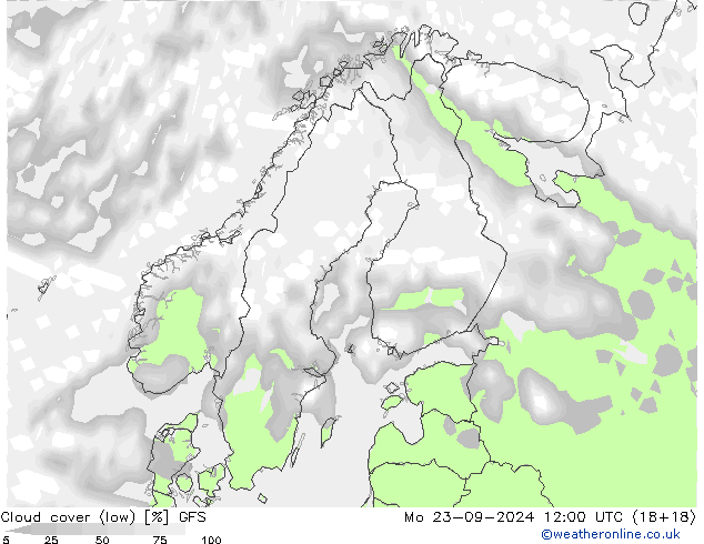 Wolken (tief) GFS Mo 23.09.2024 12 UTC