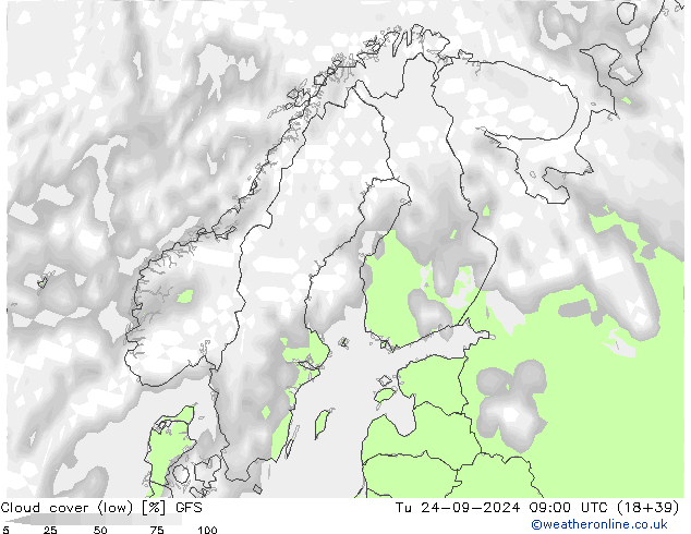 Nubes bajas GFS mar 24.09.2024 09 UTC