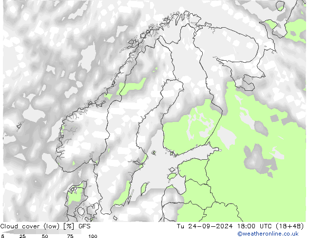 Wolken (tief) GFS Di 24.09.2024 18 UTC