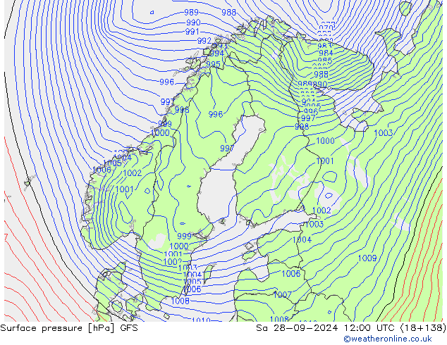 GFS: za 28.09.2024 12 UTC