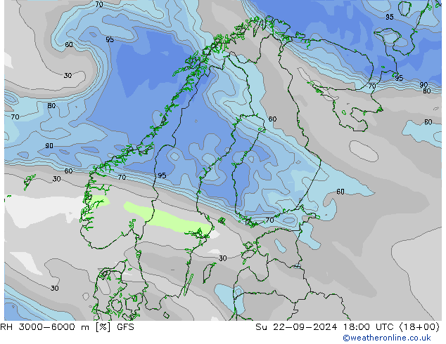 RH 3000-6000 m GFS September 2024