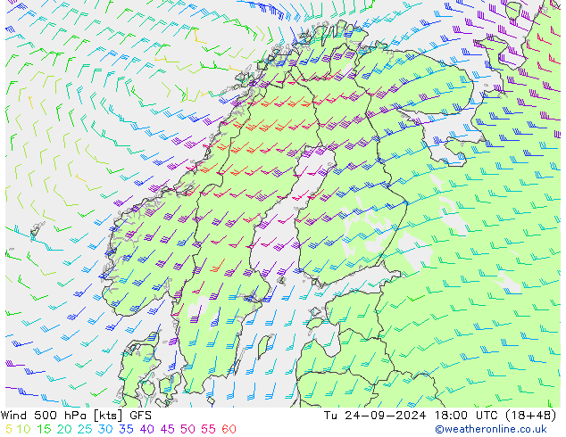 Rüzgar 500 hPa GFS Sa 24.09.2024 18 UTC