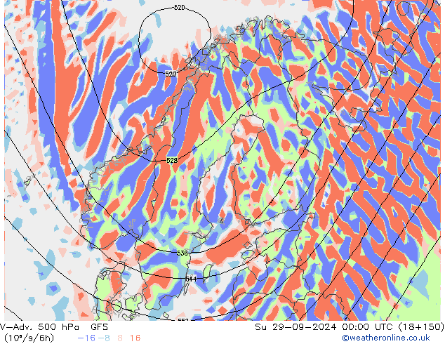 V-Adv. 500 hPa GFS  29.09.2024 00 UTC