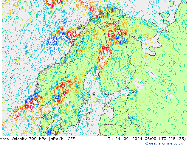 Vert. Velocity 700 hPa GFS mar 24.09.2024 06 UTC