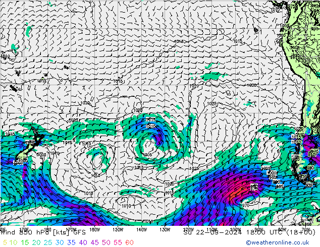 Wind 850 hPa GFS Ne 22.09.2024 18 UTC