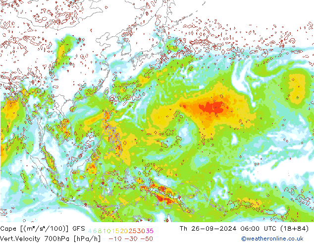 Cape GFS czw. 26.09.2024 06 UTC