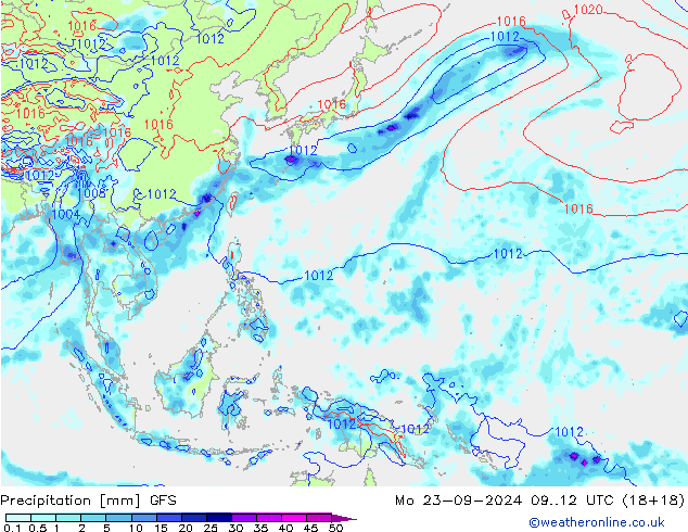 Neerslag GFS ma 23.09.2024 12 UTC