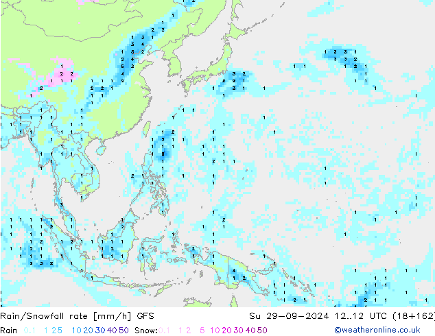 Regen/Sneeuwval GFS zo 29.09.2024 12 UTC