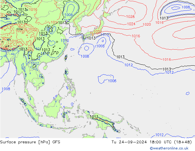 GFS: di 24.09.2024 18 UTC