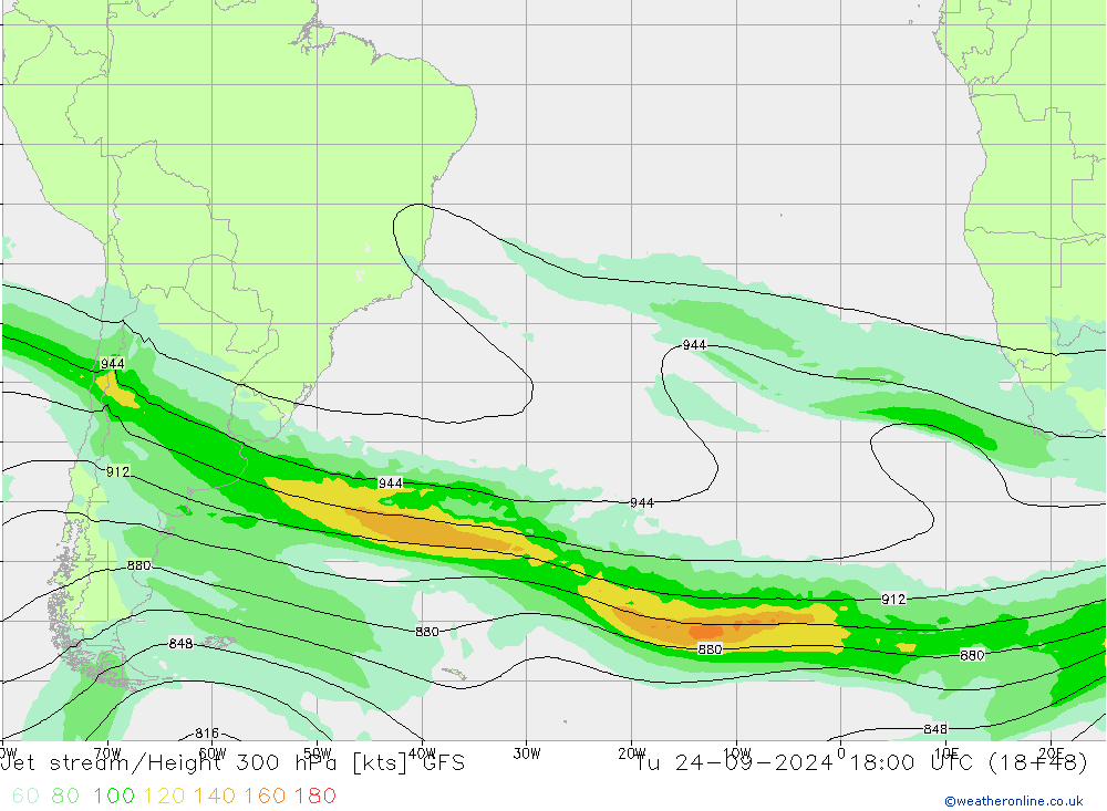 Jet Akımları GFS Sa 24.09.2024 18 UTC