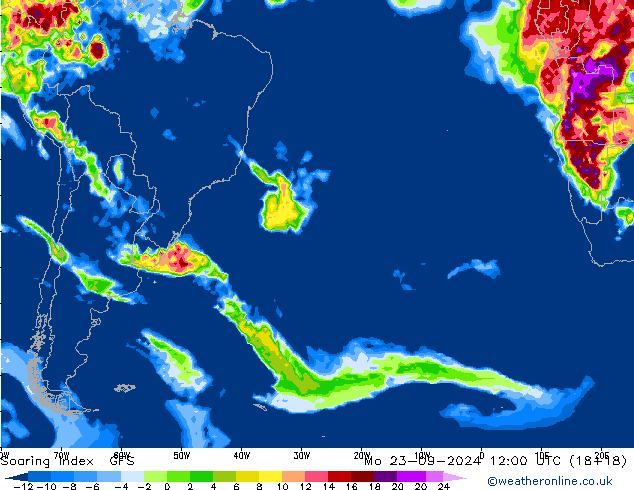 Soaring Index GFS  23.09.2024 12 UTC