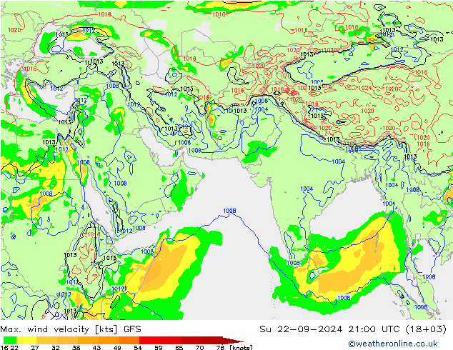 Max. wind velocity GFS wrzesień 2024