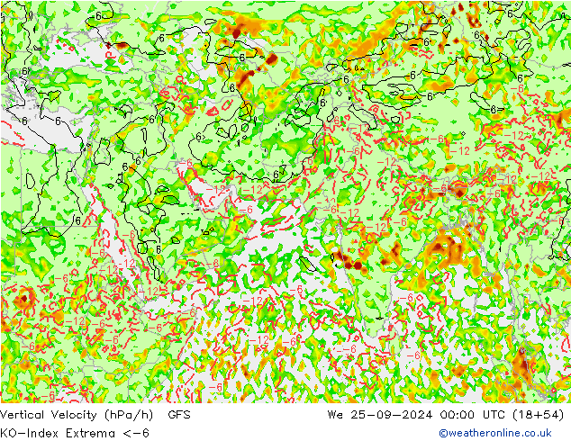 Convection-Index GFS ср 25.09.2024 00 UTC