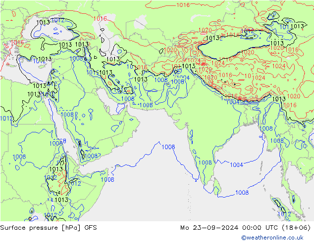 GFS: Pzt 23.09.2024 00 UTC