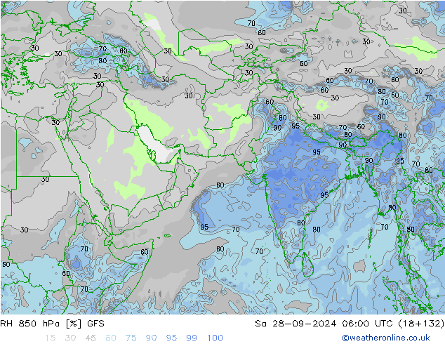 RV 850 hPa GFS za 28.09.2024 06 UTC