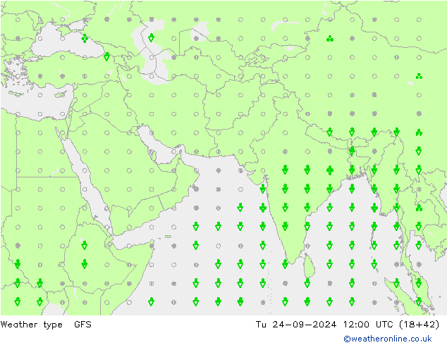 Weather type GFS Tu 24.09.2024 12 UTC