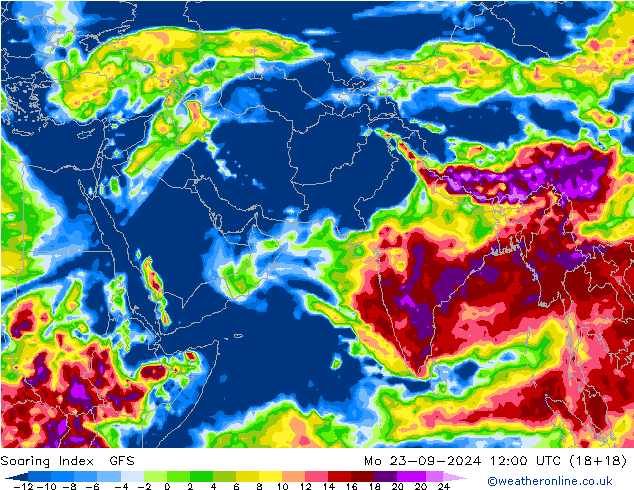 Soaring Index GFS ma 23.09.2024 12 UTC