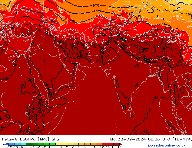 Theta-W 850hPa GFS  2024