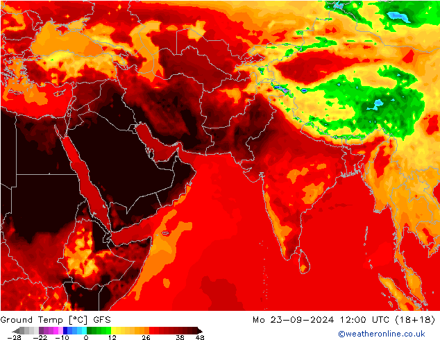 Bodentemperatur GFS Mo 23.09.2024 12 UTC