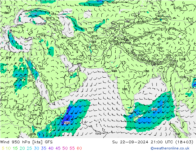  950 hPa GFS  22.09.2024 21 UTC