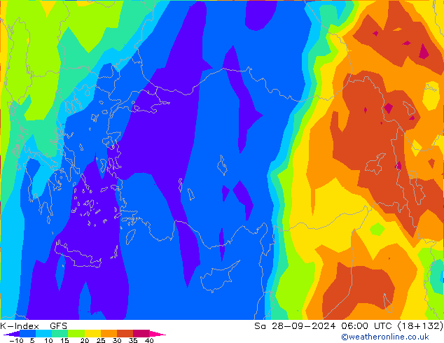 K-Index GFS Sa 28.09.2024 06 UTC