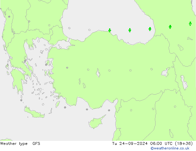 Yağış Türü GFS Sa 24.09.2024 06 UTC