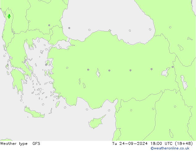 Tipo de precipitación GFS mar 24.09.2024 18 UTC