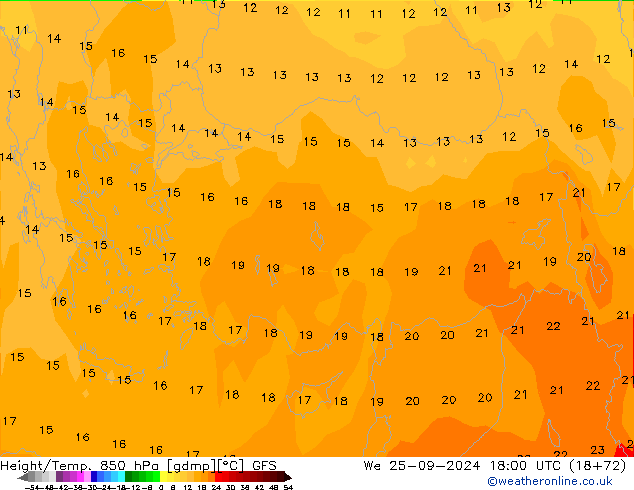 Z500/Rain (+SLP)/Z850 GFS We 25.09.2024 18 UTC