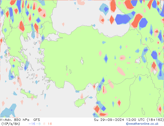 V-Adv. 850 hPa GFS nie. 29.09.2024 12 UTC