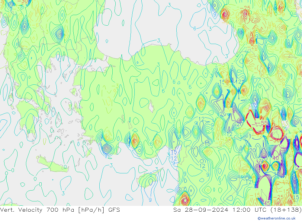 Vert. Velocity 700 hPa GFS Sa 28.09.2024 12 UTC