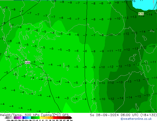 Height/Temp. 500 hPa GFS Sáb 28.09.2024 06 UTC