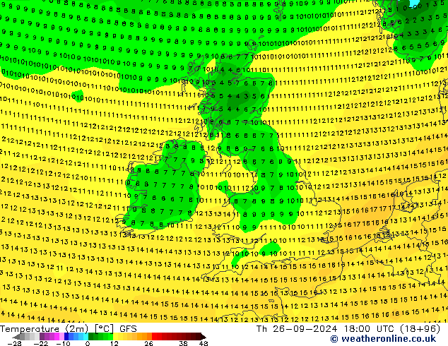 GFS: czw. 26.09.2024 18 UTC