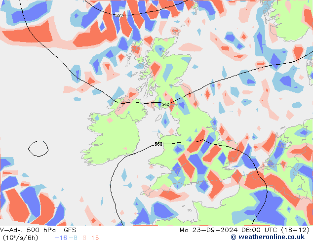 V-Adv. 500 hPa GFS Po 23.09.2024 06 UTC